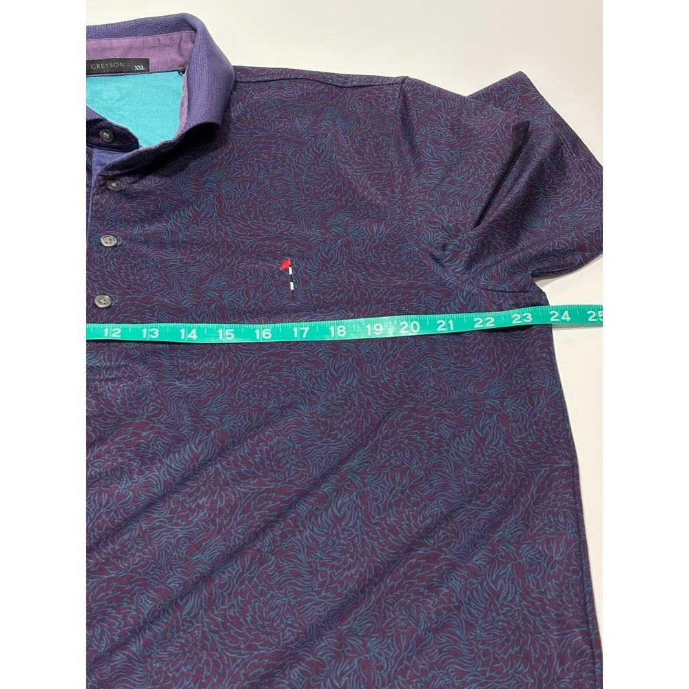 Greyson Mens XXL Golf Polo Shirt Bundle of 2 Purple Stripe Abstract Print 2pk‎ - Picture 6 of 16